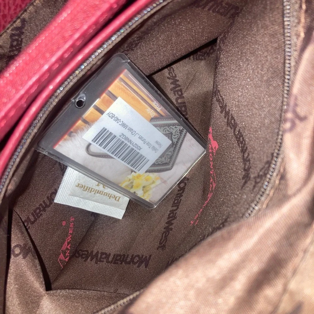 Montana West Quilted Burgundy Shoulder Bag - Picture 5 of 12